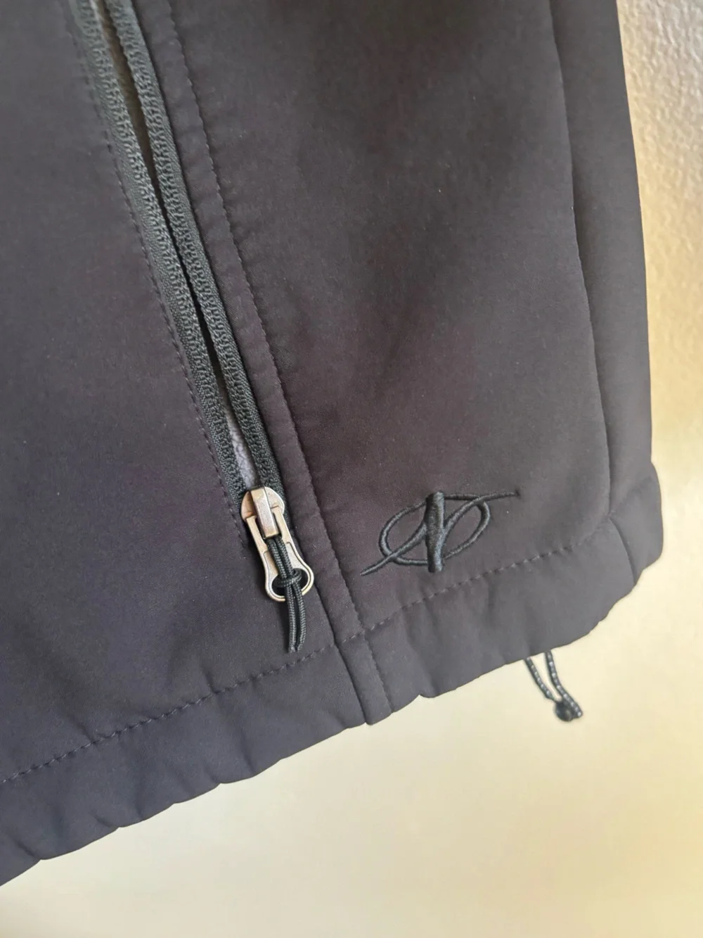 Men's Black and Gray Softshell Windbreaker Jacket